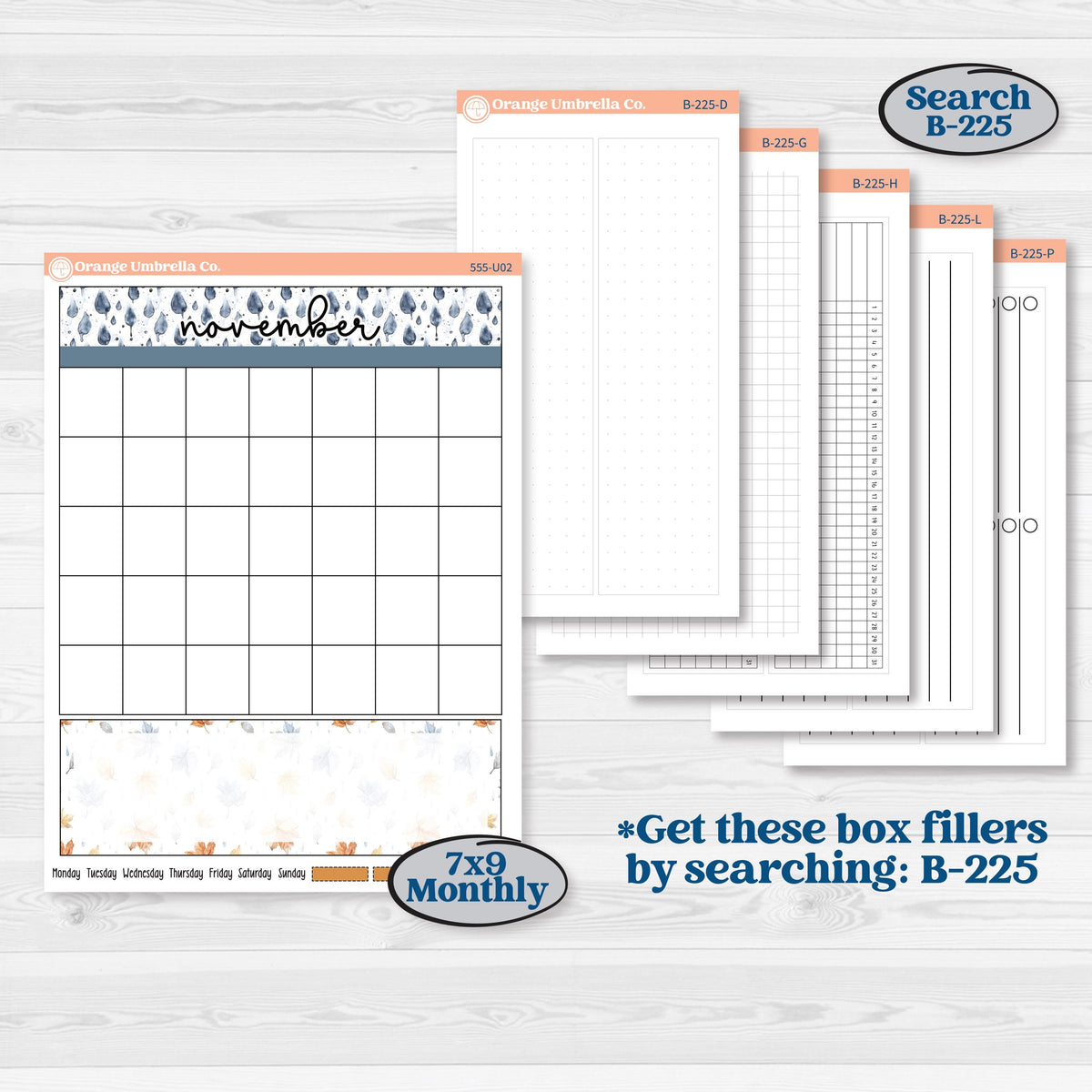 Reading Planner Kit | A5 or 7x9 Create Your Own Monthly Universal | Monthly & Reading Log Sticker Kit | Reading Weather | KIT-555-U