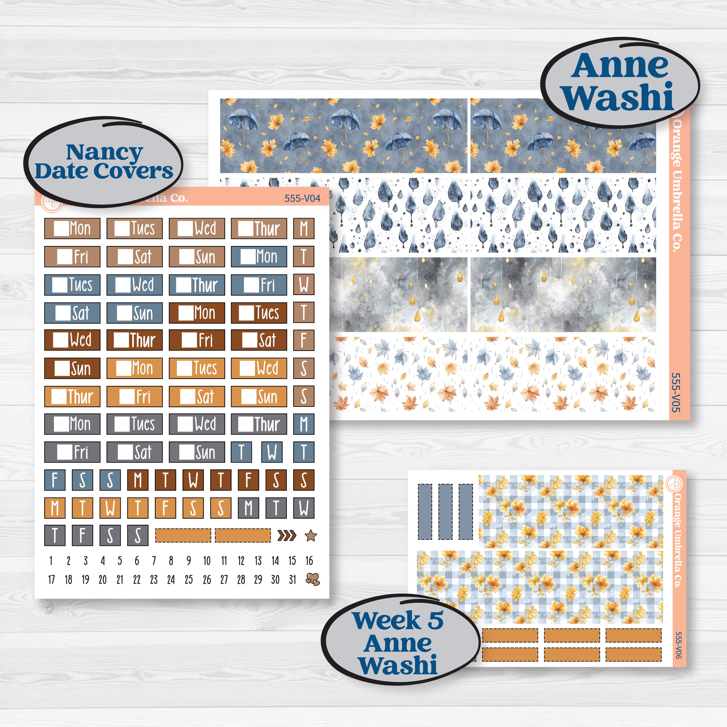 Reading Planner Kit | Laurel Denise Nancy Large & Anne Large Planner Kit Stickers | Reading Weather | KIT-555-V
