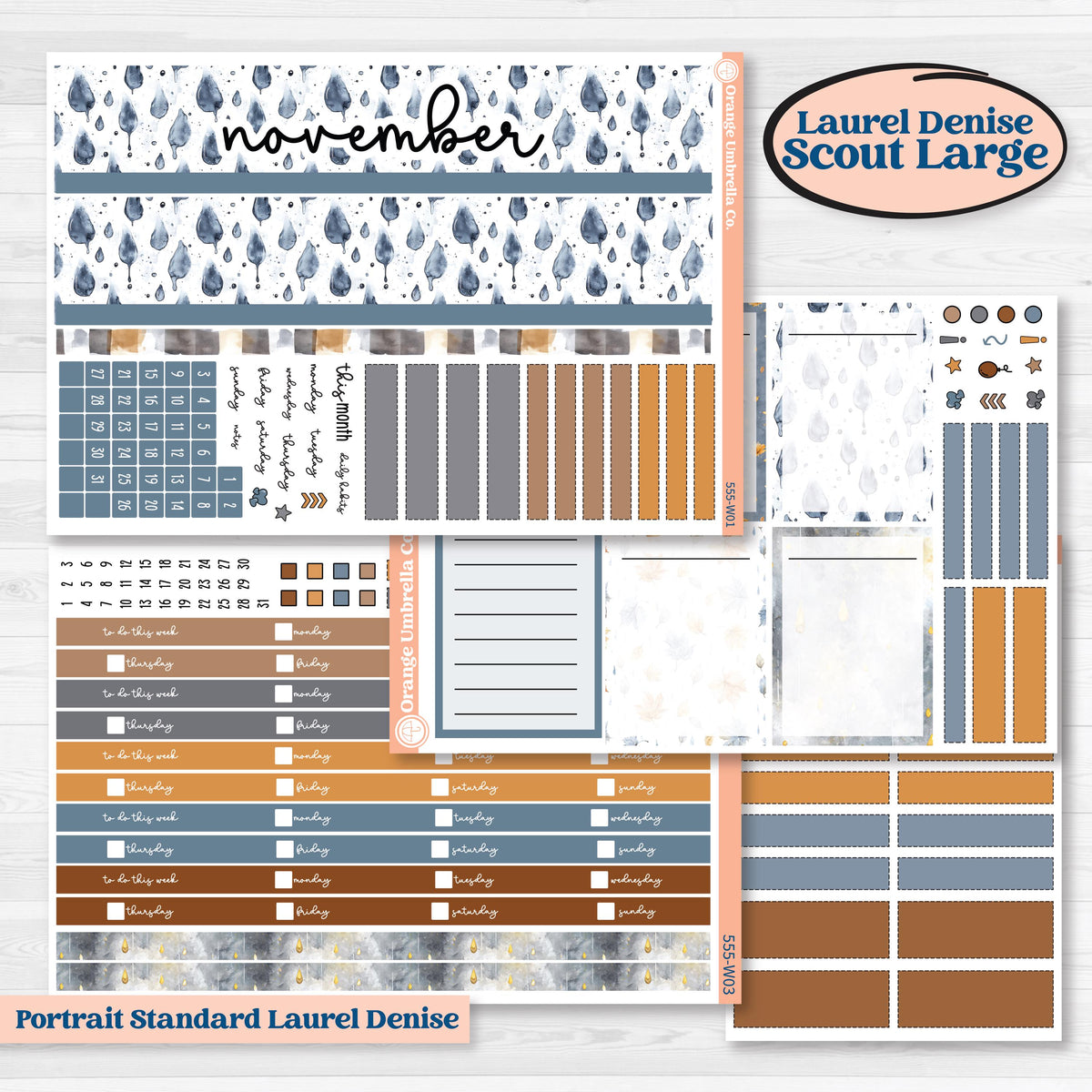 Reading Planner Kit | Laurel Denise Scout Large Planner Kit Stickers | Reading Weather | KIT-555-W