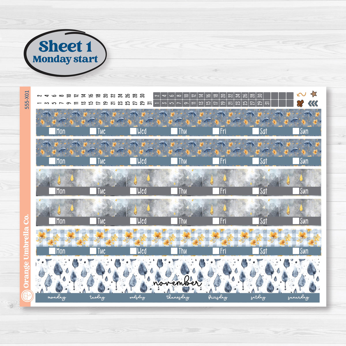 Reading Planner Kit | Laurel Denise Jo Large Planner Kit Stickers | Reading Weather | KIT-555-X