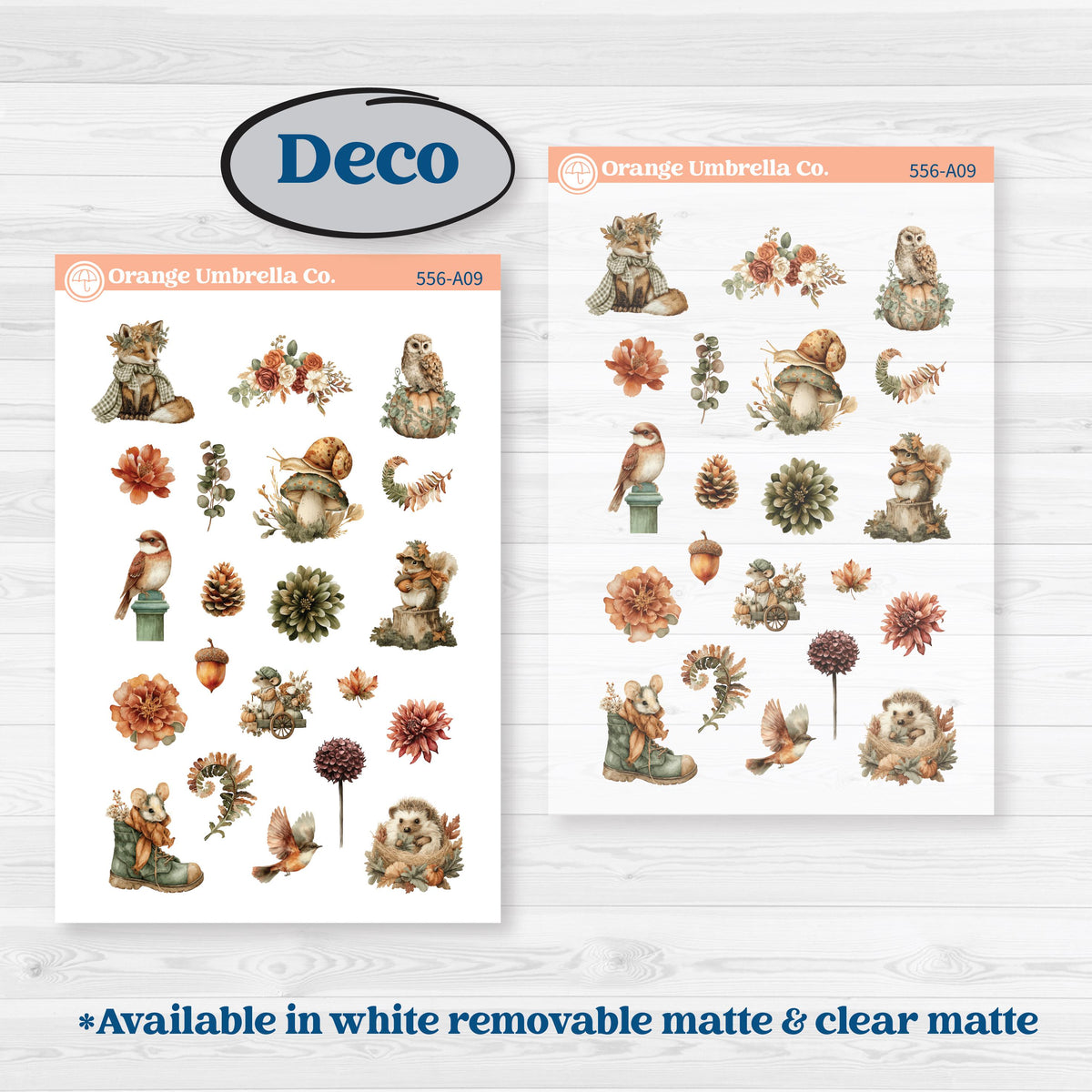 Woodland Animal Kit | Weekly Sticker Kit for Vertical Planners like Erin Condren | Woodland Zoo | KIT-556-A