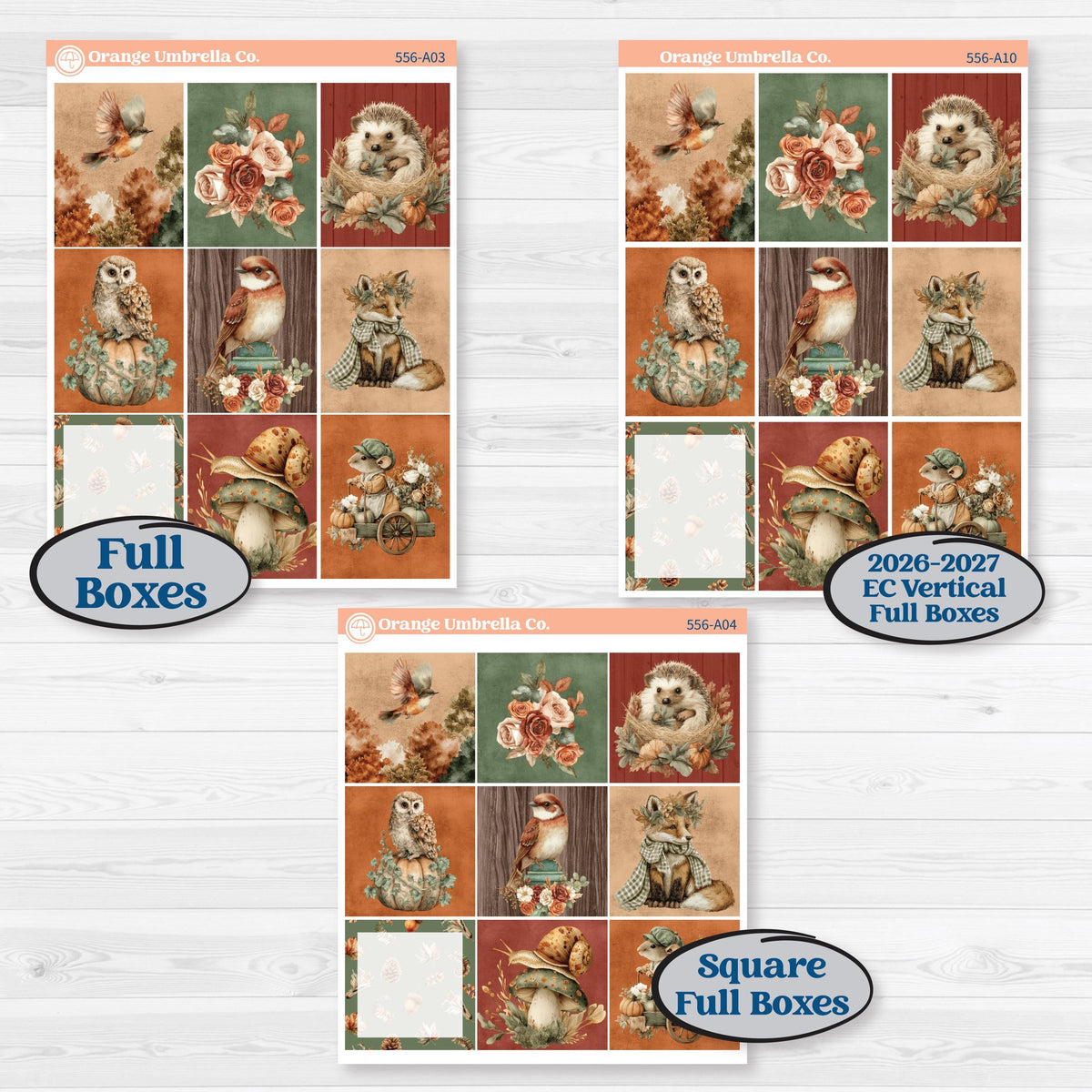 Woodland Animal Kit | Weekly Sticker Kit for Vertical Planners like Erin Condren | Woodland Zoo | KIT-556-A