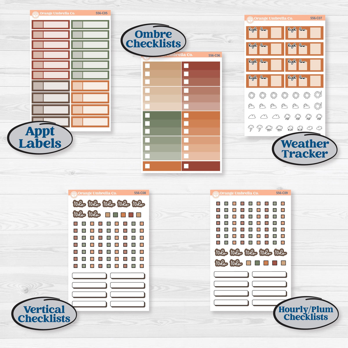 Woodland Animal Kit | Weekly Add-On Labels Planner Kit Stickers | Woodland Zoo | KIT-556-C