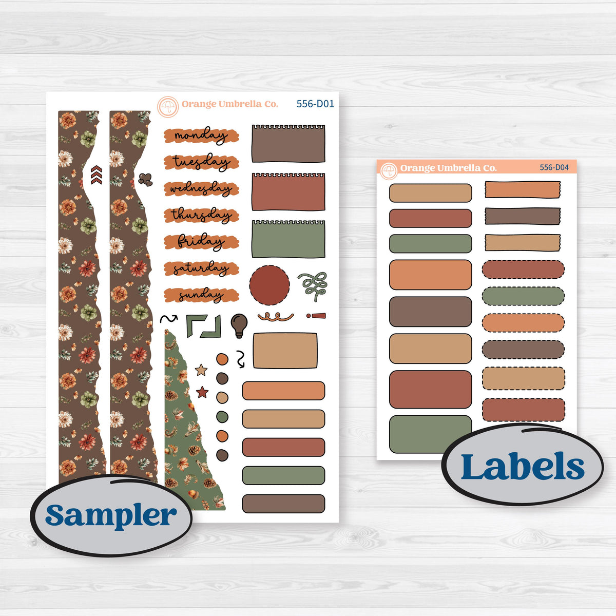 Woodland Animal Kit | Journaling or Scrapbooking Kit | Creative Junk Journal Planner Stickers | Woodland Zoo | KIT-556-D