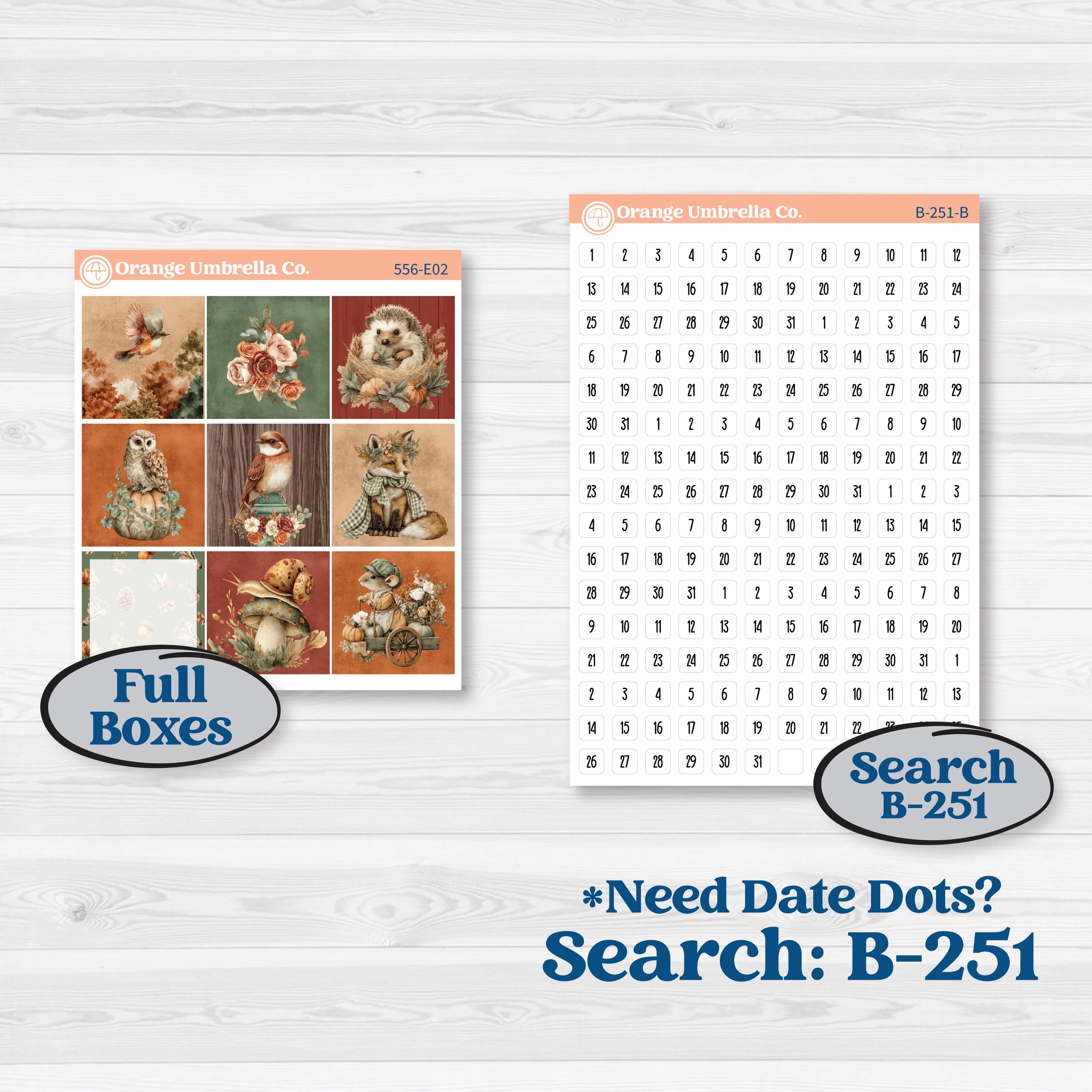 Woodland Animal Kit | Hobonichi Cousin Weekly & Daily Planner Kit Stickers | Woodland Zoo | KIT-556-E
