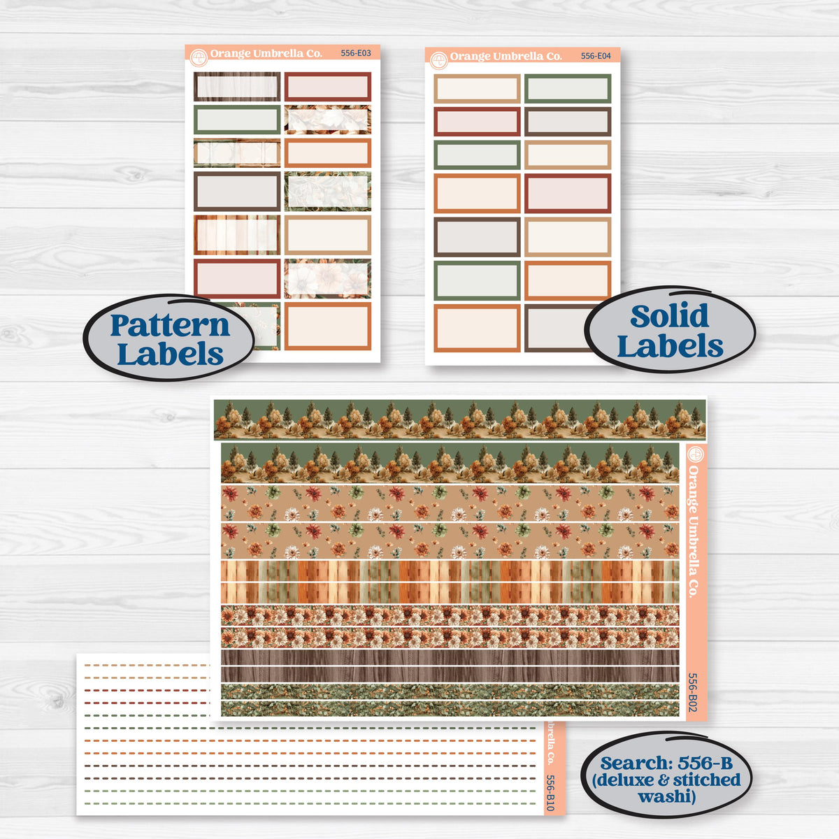 Woodland Animal Kit | Hobonichi Cousin Weekly & Daily Planner Kit Stickers | Woodland Zoo | KIT-556-E