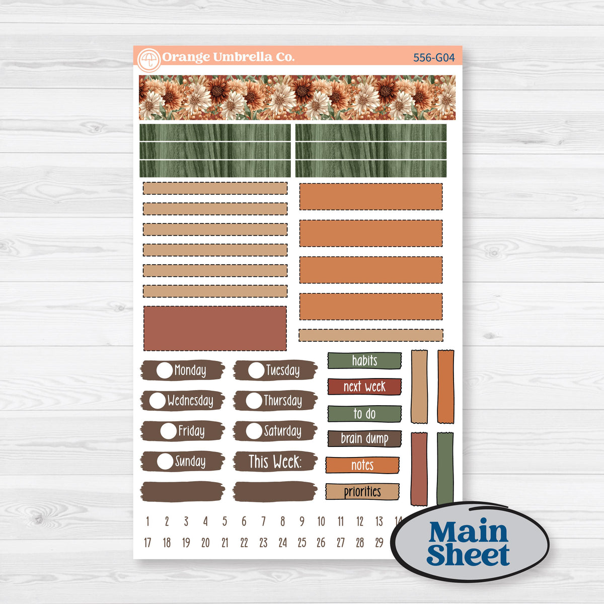 Woodland Animal Kit | Erin Condren A5 Weekly Dashboard Planner Kit Stickers | Woodland Zoo | KIT-556-G4