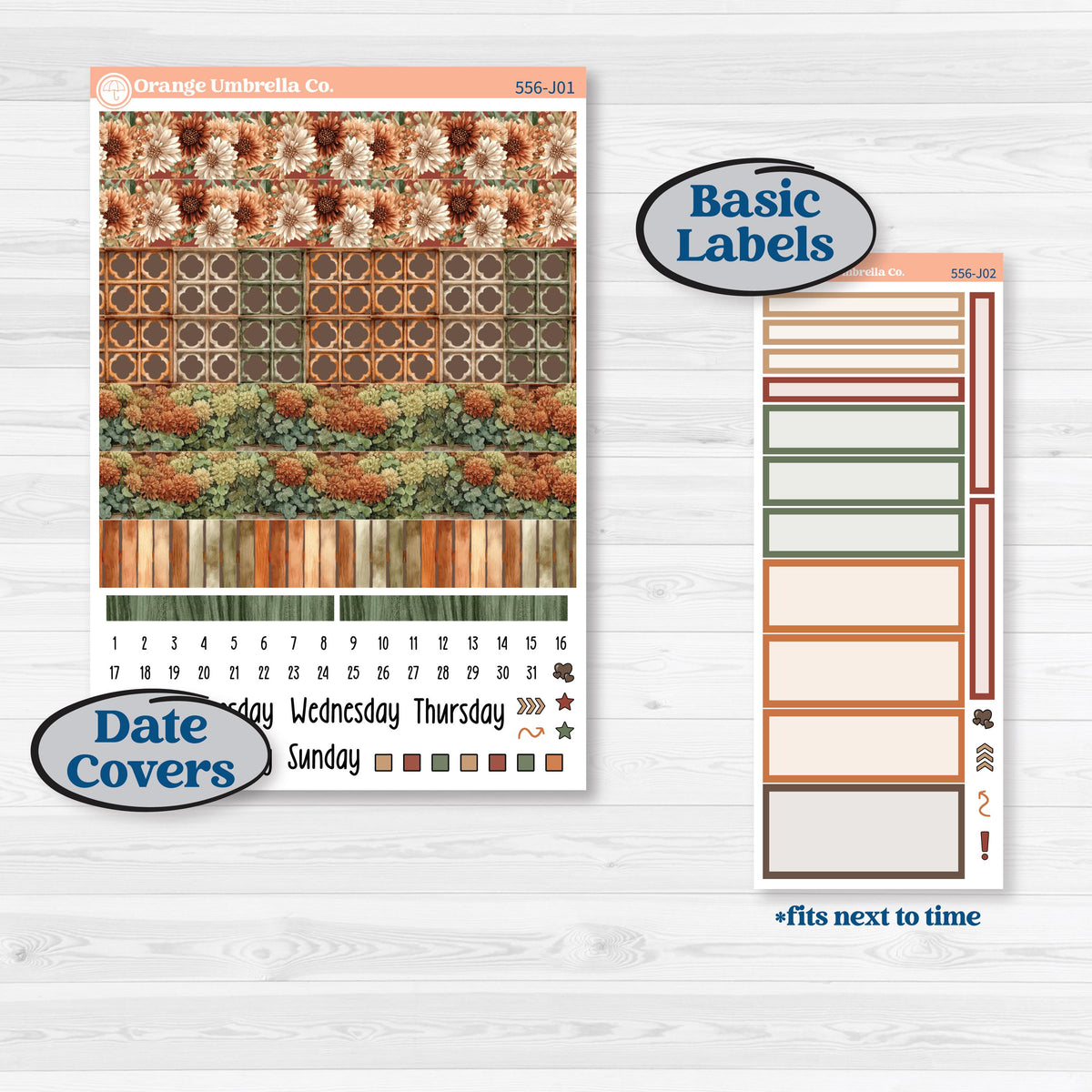 Woodland Animal Kit | A5 Daily Duo Planner Kit Stickers | Woodland Zoo | KIT-556-J