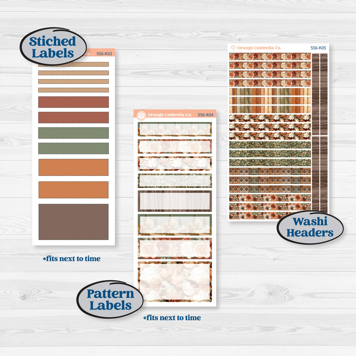 Woodland Animal Kit | 7x9 Erin Condren Daily Duo Planner Kit Stickers | Woodland Zoo | KIT-556-K