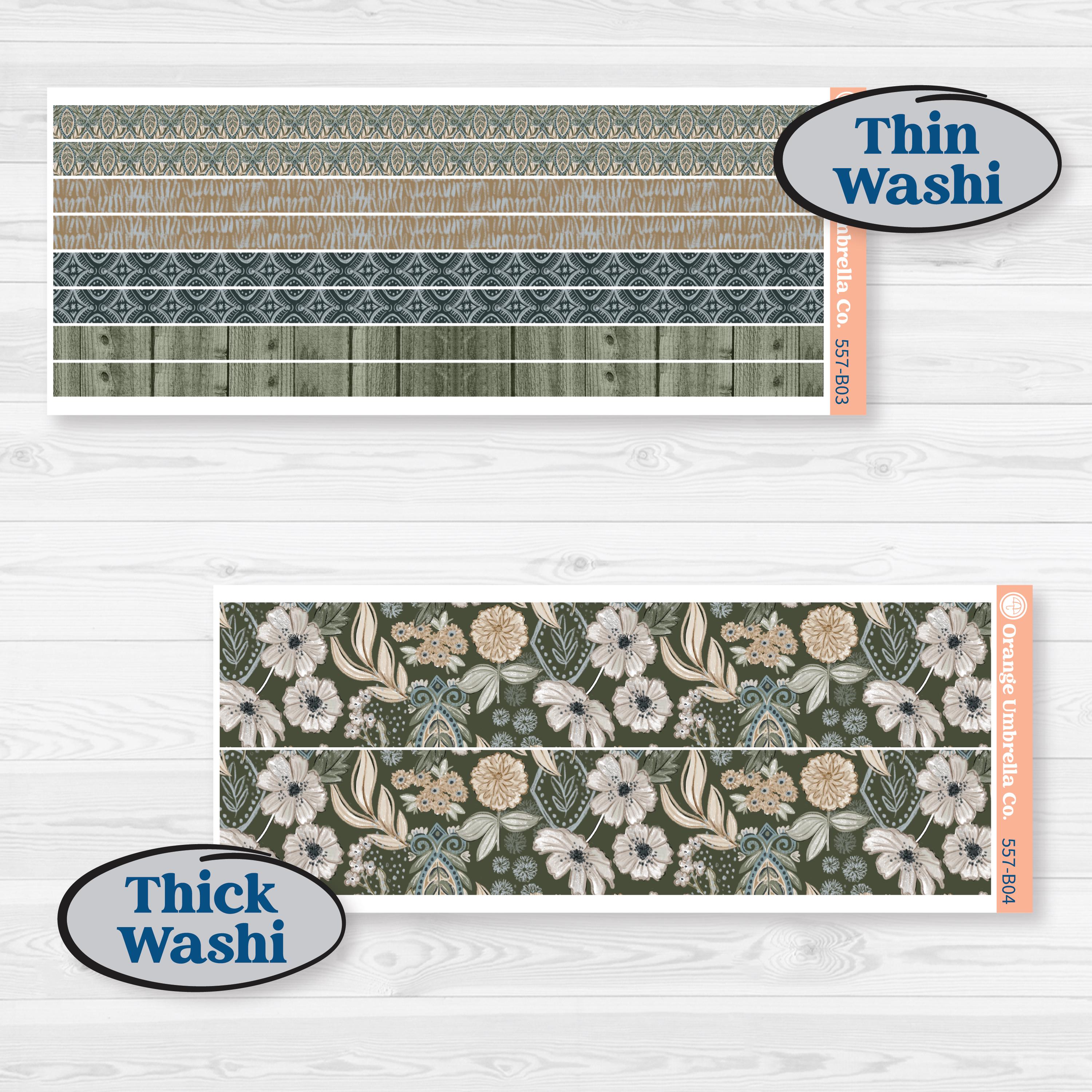 Blue Floral Kit | Weekly Add-On Planner Kit Stickers | Sagebrush & Ice | KIT-557-B