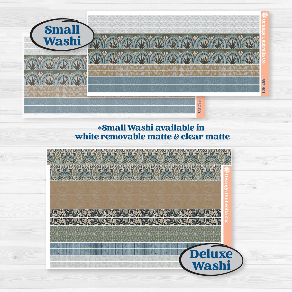 Blue Floral Kit | Weekly Add-On Planner Kit Stickers | Sagebrush & Ice | KIT-557-B