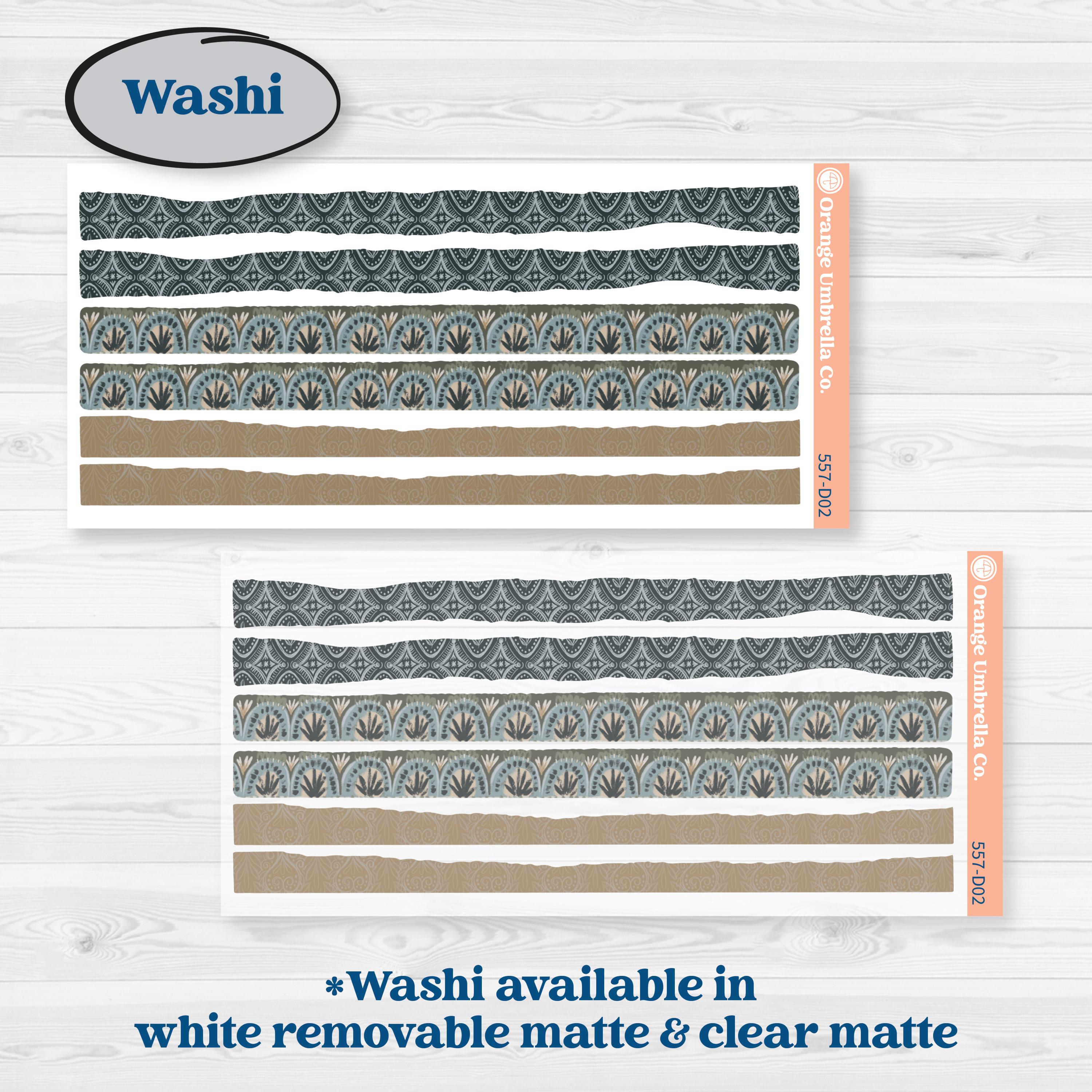 Blue Floral Kit | Journaling or Scrapbooking Kit | Creative Junk Journal Planner Stickers | Sagebrush & Ice | KIT-557-D