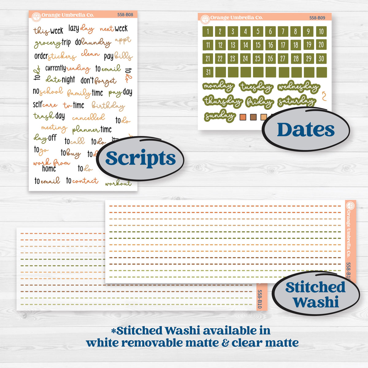 Autumn Sweater Weather Kit | Weekly Add-On Planner Kit Stickers | Soft Sweaters | KIT-558-B