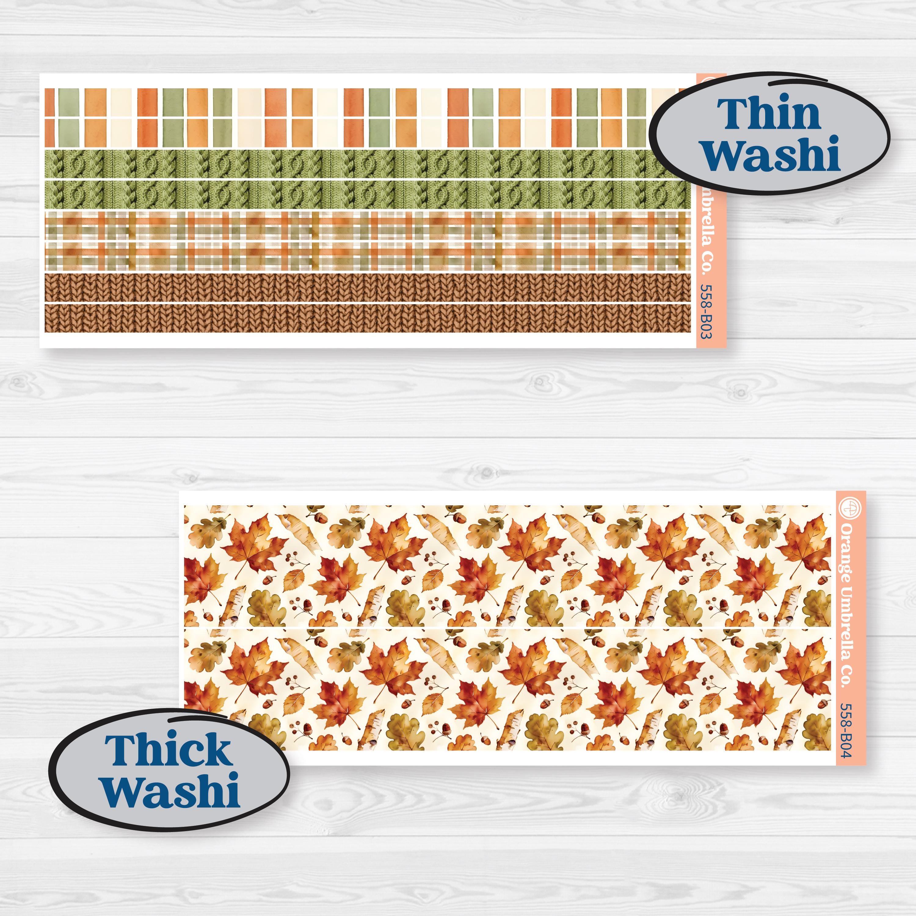 Autumn Sweater Weather Kit | Weekly Add-On Planner Kit Stickers | Soft Sweaters | KIT-558-B