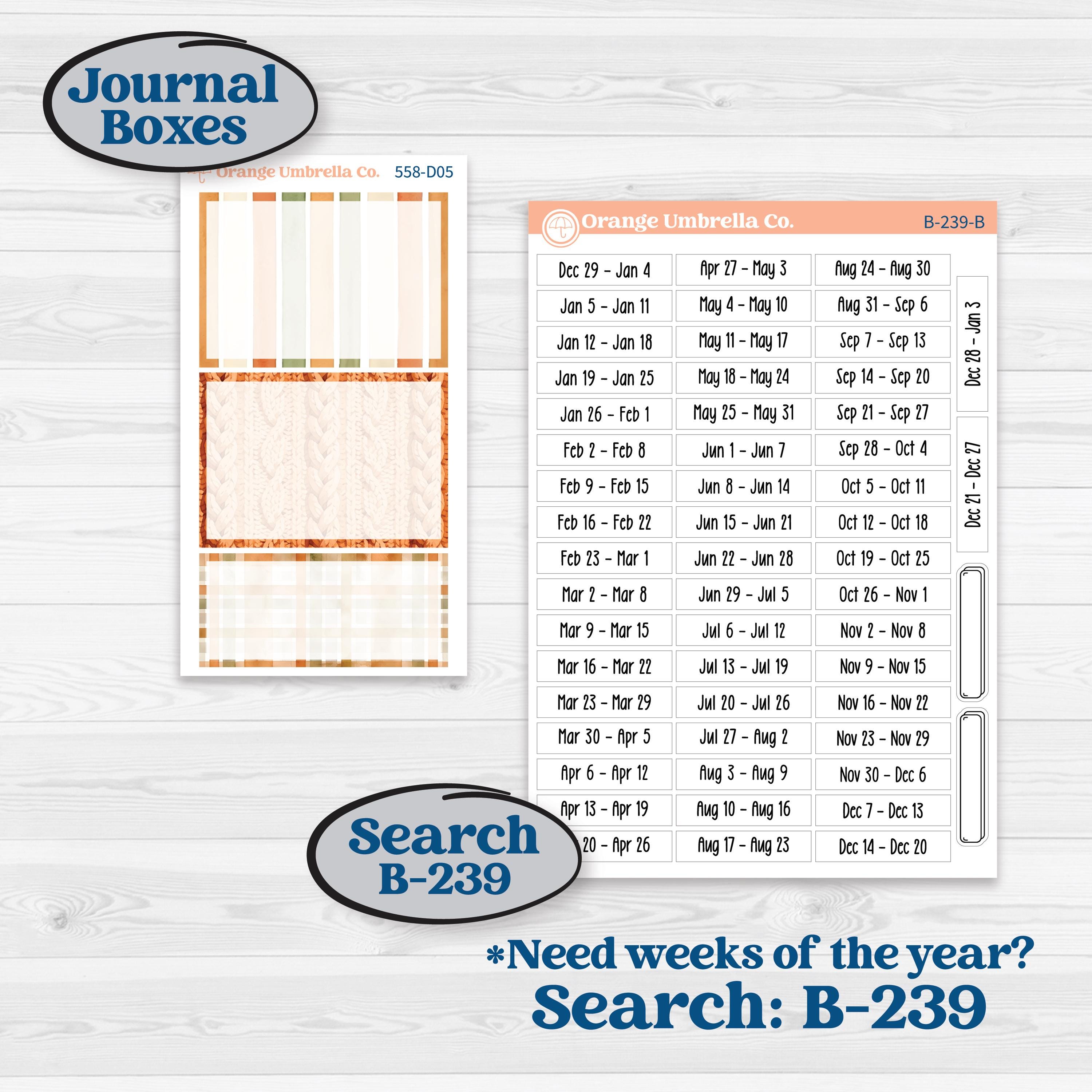 Autumn Sweater Weather Kit | Journaling or Scrapbooking Kit | Creative Junk Journal Planner Stickers | Soft Sweaters | KIT-558-D