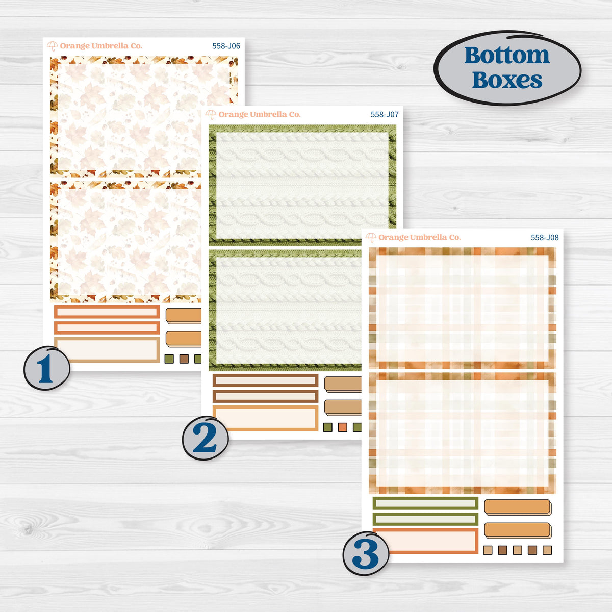 Autumn Sweater Weather Kit | A5 Daily Duo Planner Kit Stickers | Soft Sweaters | KIT-558-J