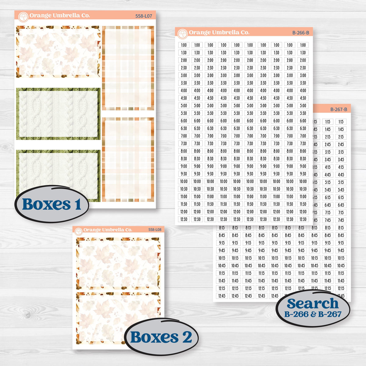 Autumn Sweater Weather Kit | 7x9 Plum Daily Planner Kit Stickers | Soft Sweaters | KIT-558-L