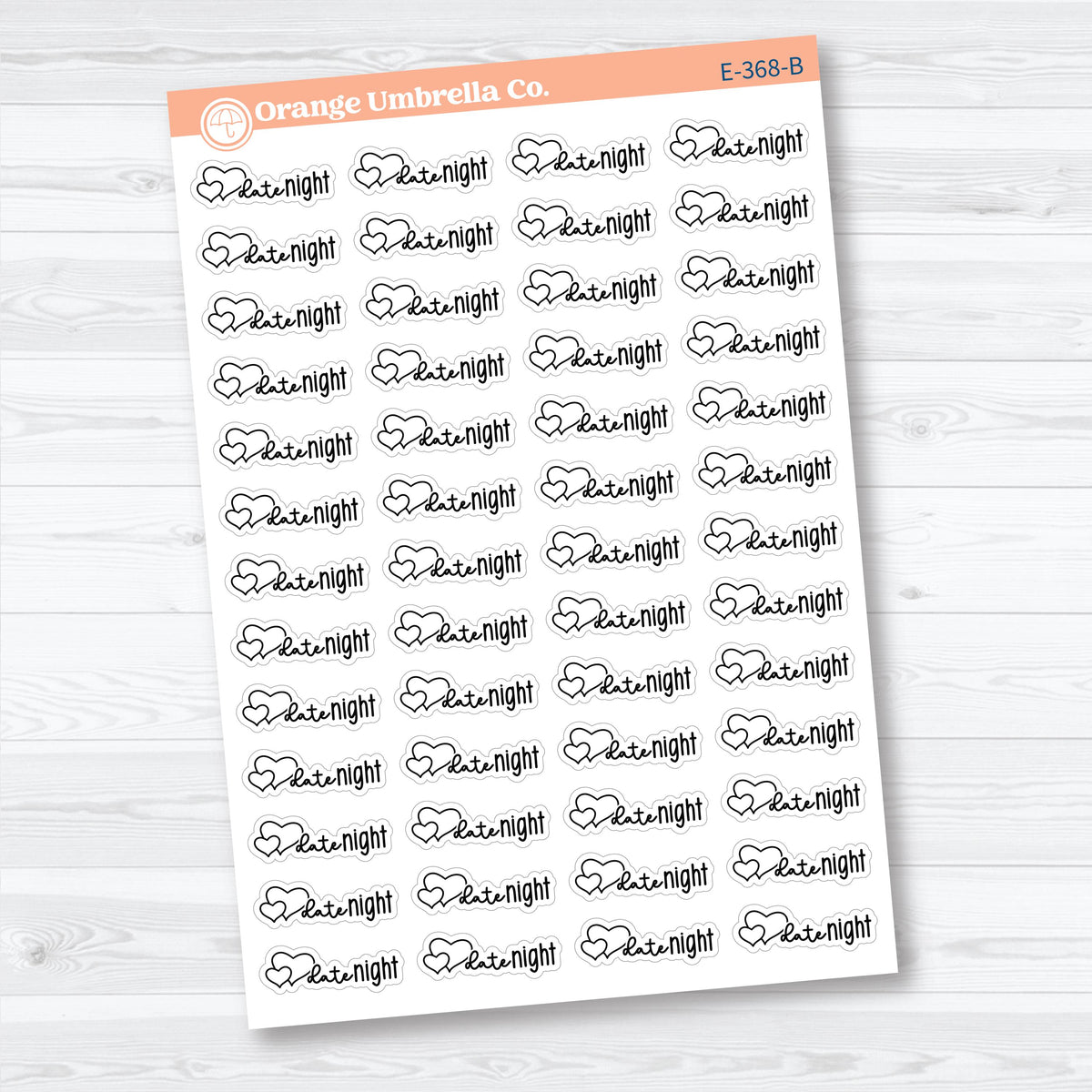 Date Night Scripts | Event Planner Stickers | E-368