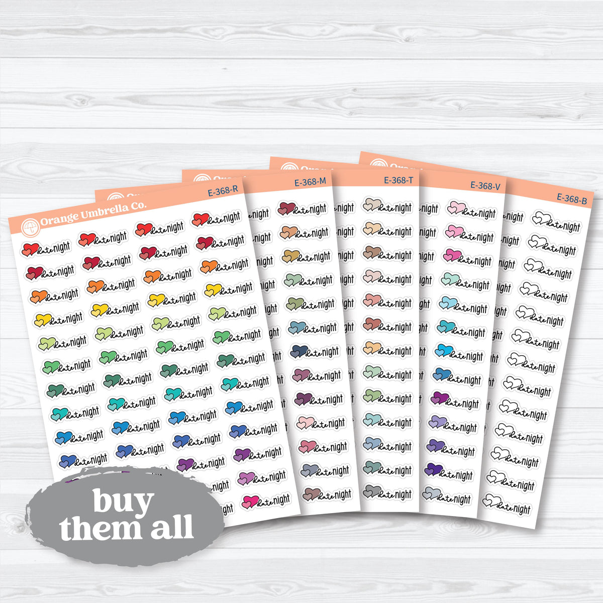 Date Night Scripts | Event Planner Stickers | E-368