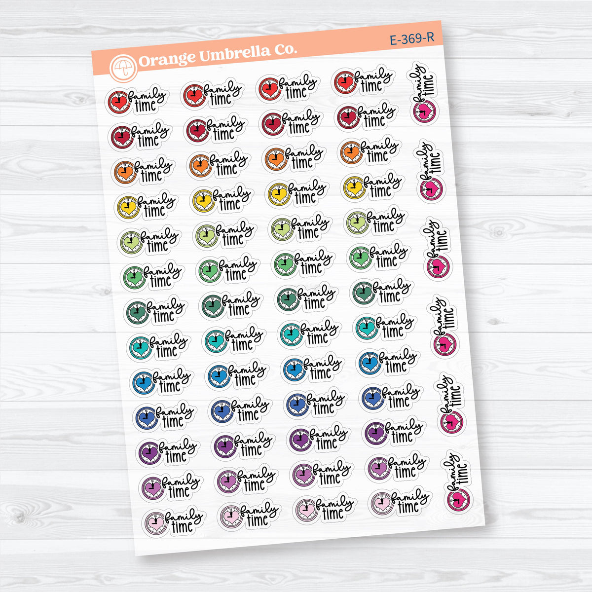 Family Night Scripts | Clear Matte Event Planner Stickers | E-369-CM