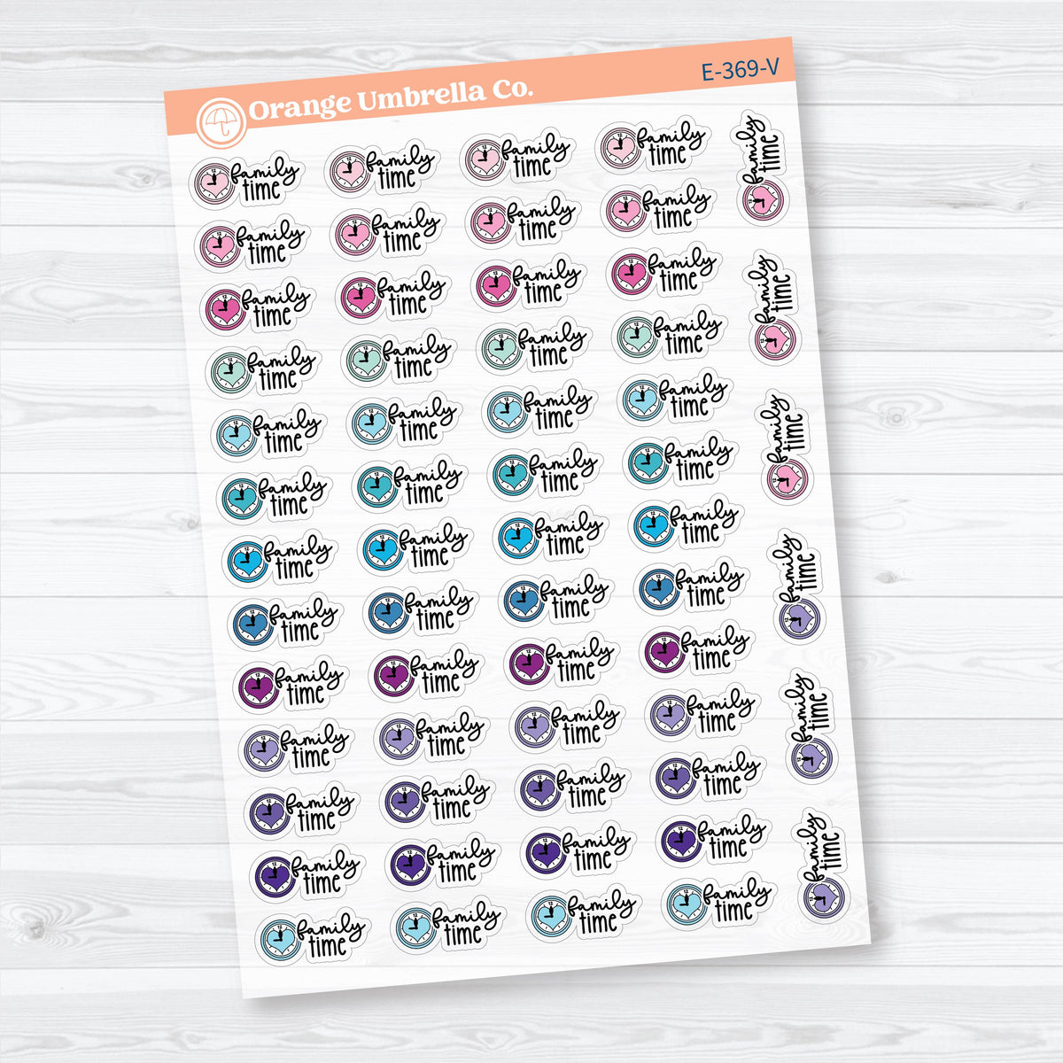 Family Night Scripts | Clear Matte Event Planner Stickers | E-369-CM