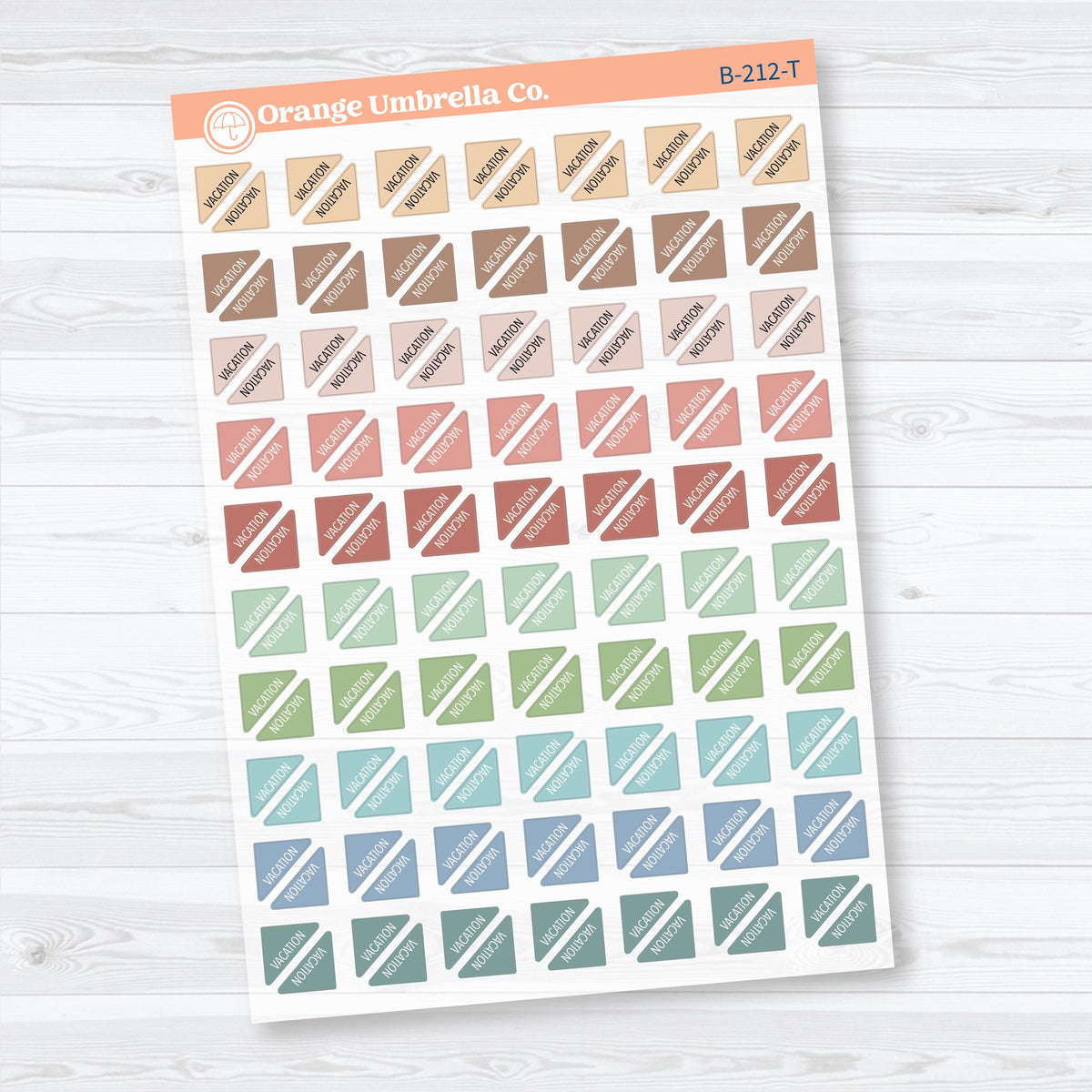 Vacation Mini Corners | Clear Matte Travel Planner Stickers | B-212-CM