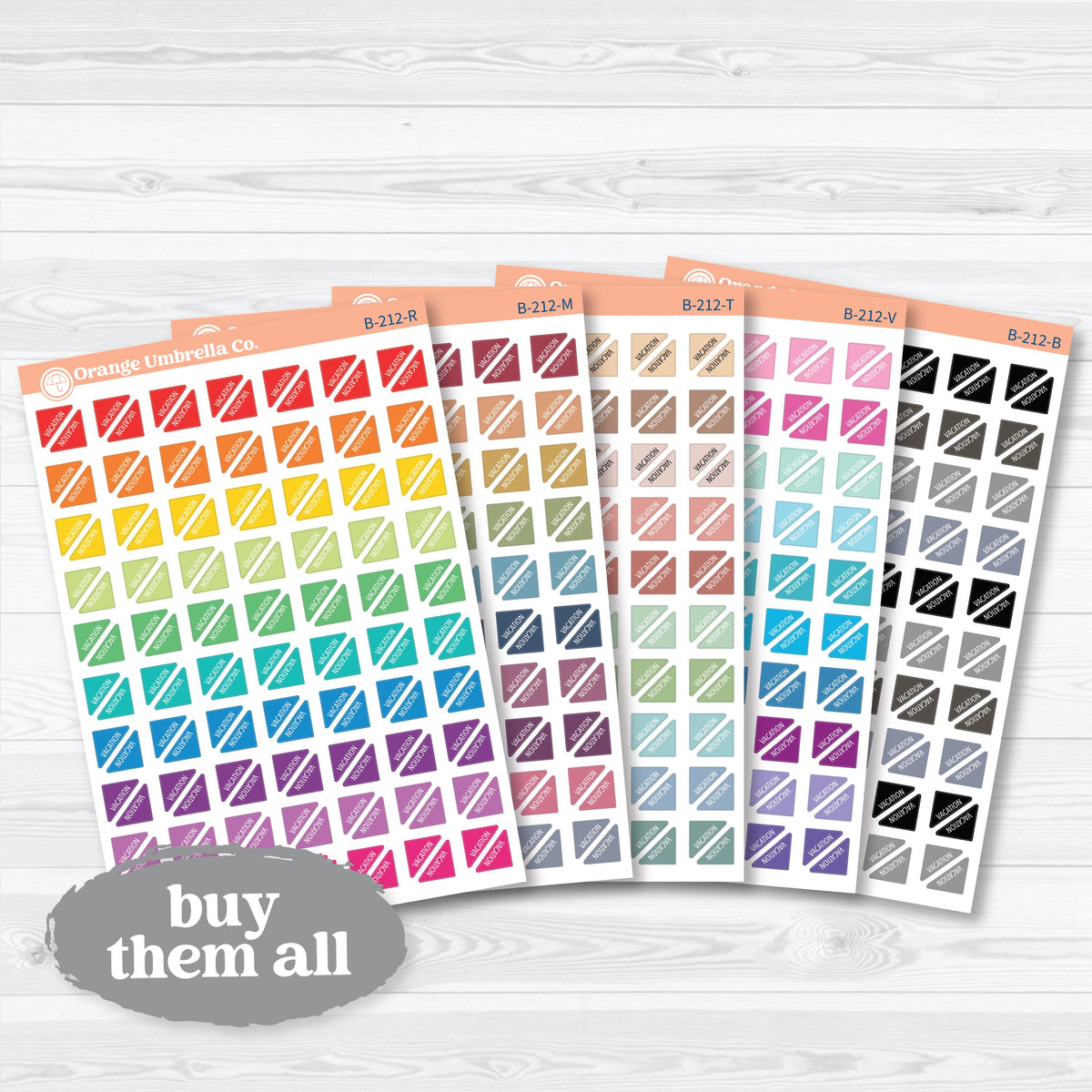 Vacation Mini Corners | Travel Planner Stickers | B-212