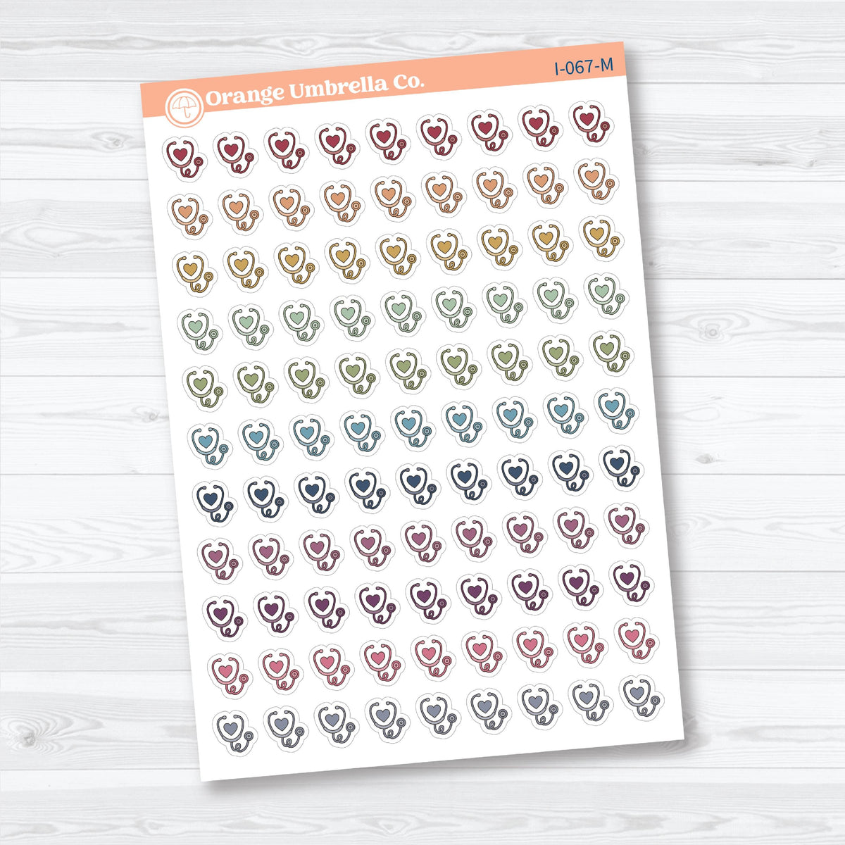 Doctor Appointment Stethoscope Icons | Medical Planner Stickers | I-067