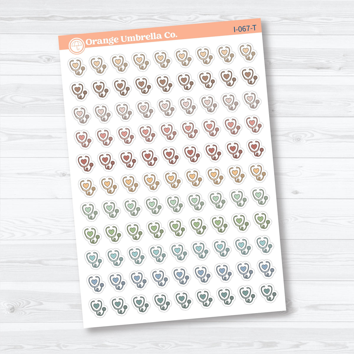 Doctor Appointment Stethoscope Icons | Medical Planner Stickers | I-067