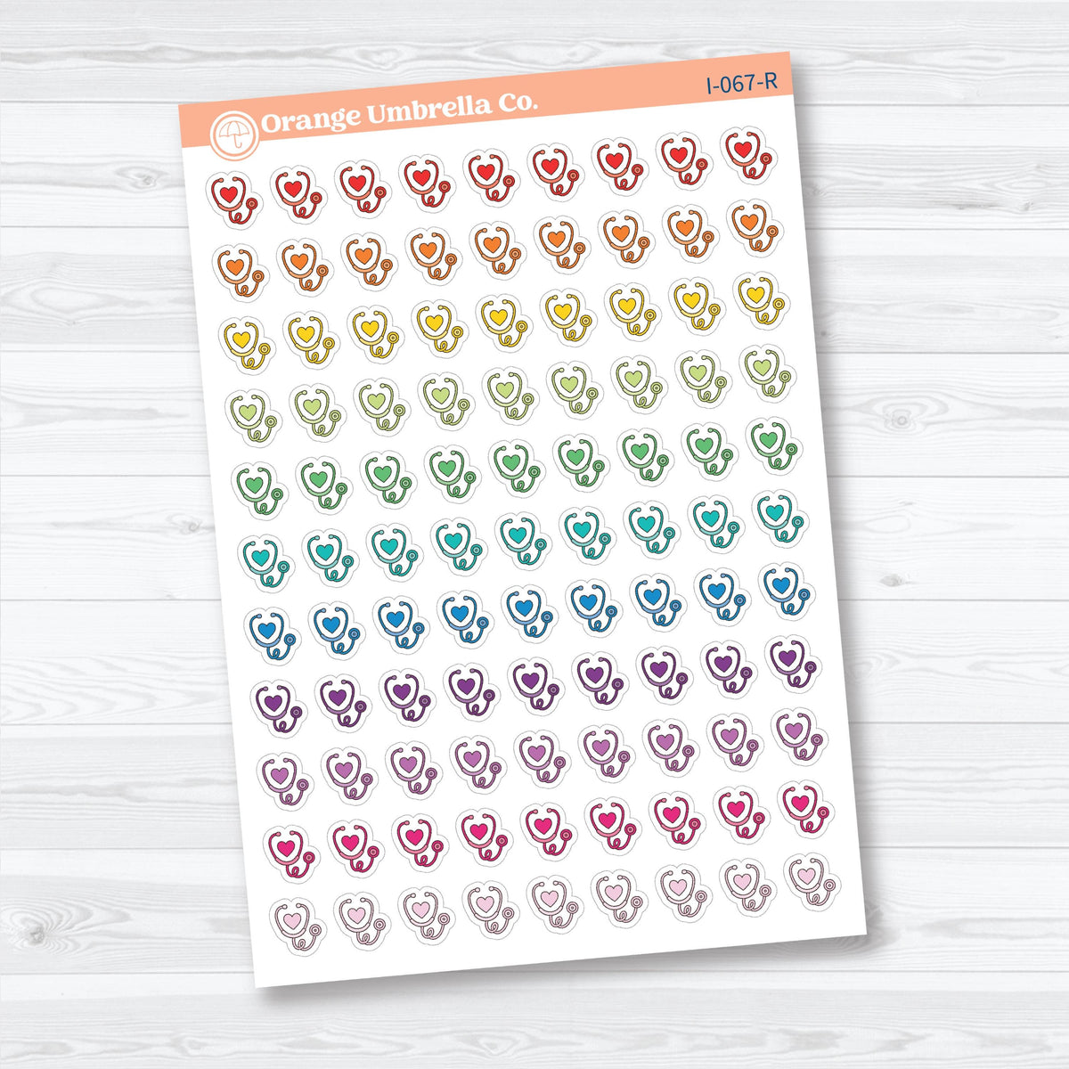 Doctor Appointment Stethoscope Icons | Medical Planner Stickers | I-067