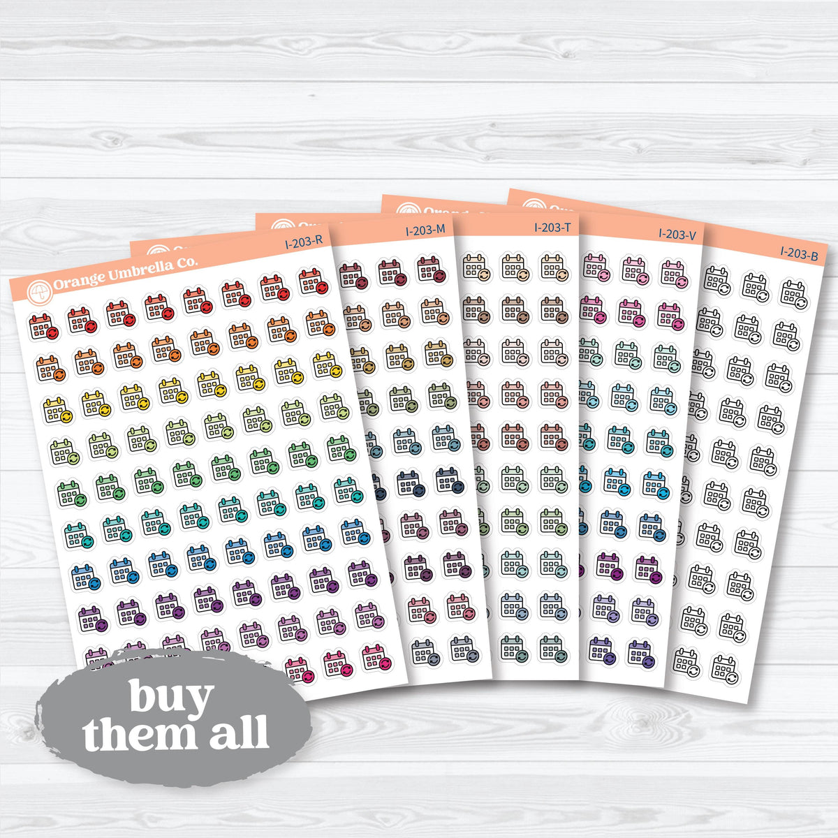 Subscription & Renewal Budget Icons | Finance Planner Stickers | I-203