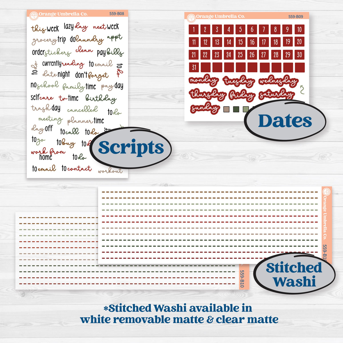 Vintage Christmas Planner Kit | Weekly Add-On Planner Kit Stickers | Christmas Village | KIT-559-B
