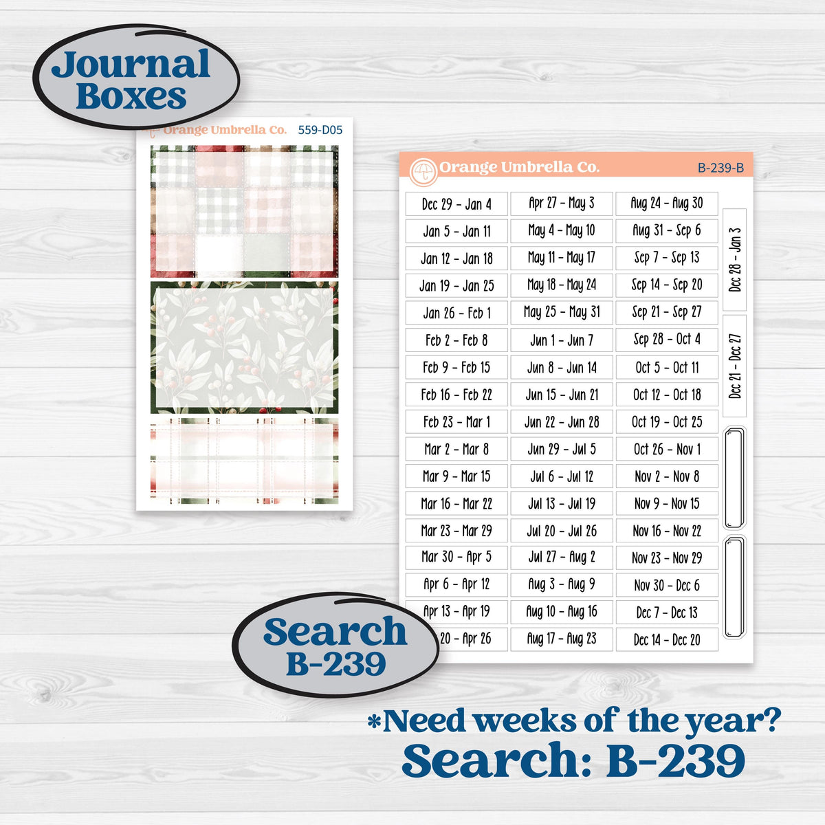 Vintage Christmas Planner Kit | Journaling or Scrapbooking Kit | Creative Junk Journal Planner Stickers | Christmas Village | KIT-559-D