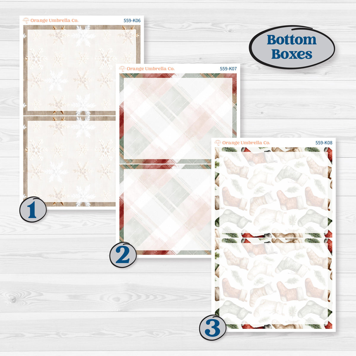 Vintage Christmas Planner Kit | 7x9 Erin Condren Daily Duo Planner Kit Stickers | Christmas Village | KIT-559-K