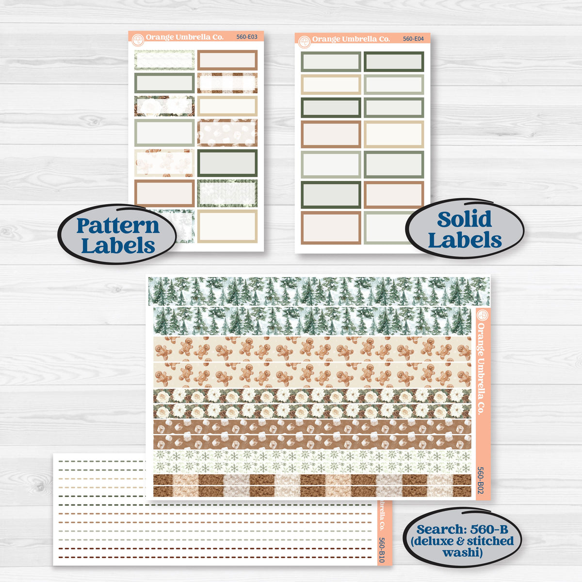 Cozy Winter Planner Kit | Hobonichi Cousin Weekly & Daily Planner Kit Stickers | Snowdrift | KIT-560-E
