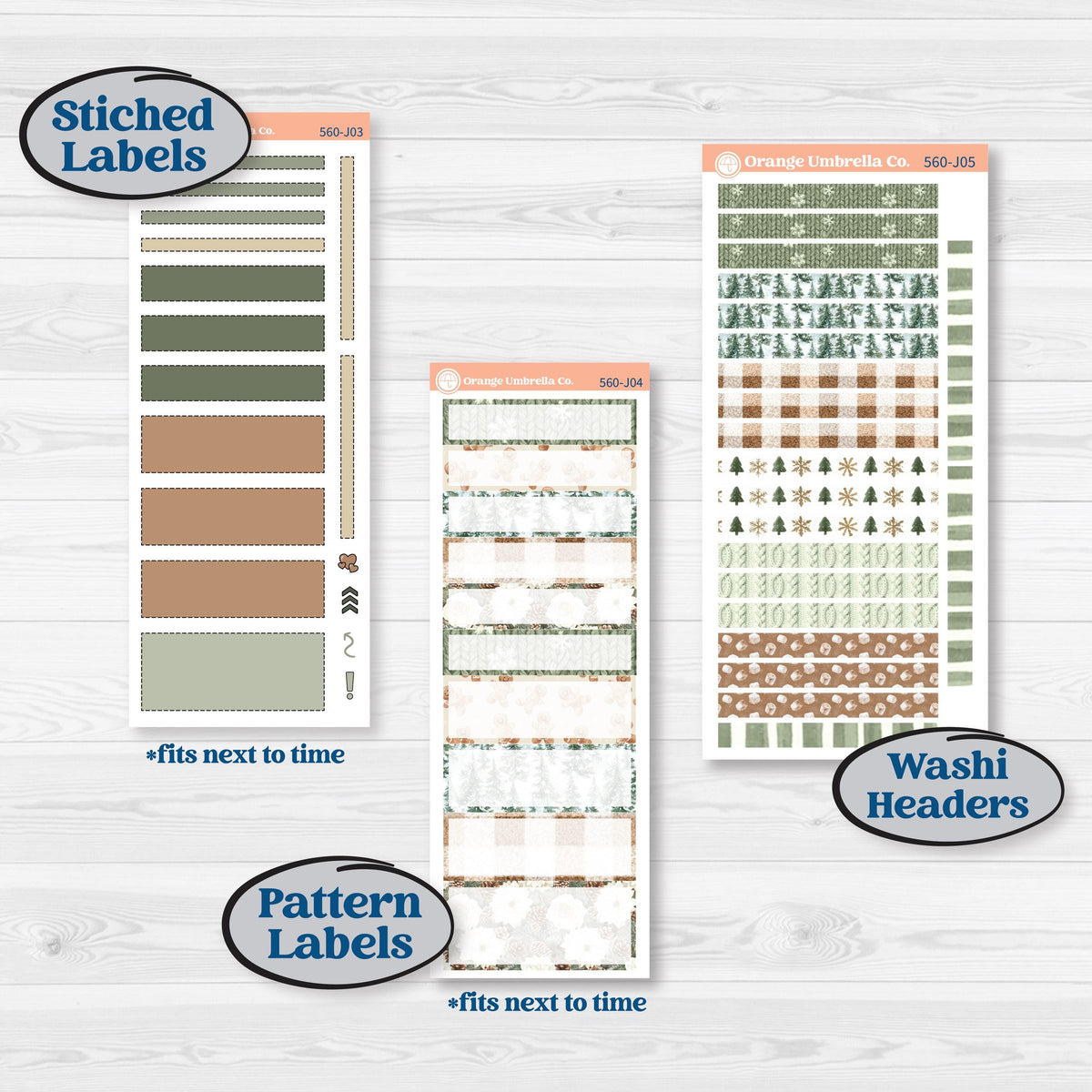 Cozy Winter Planner Kit | A5 Daily Duo Planner Kit Stickers | Snowdrift | KIT-560-J