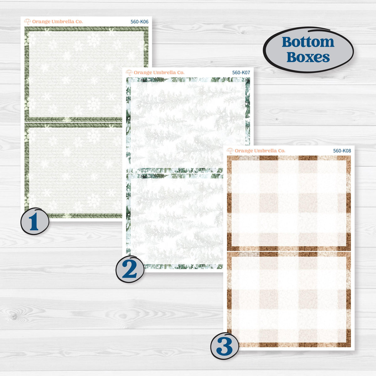 Cozy Winter Planner Kit | 7x9 Erin Condren Daily Duo Planner Kit Stickers | Snowdrift | KIT-560-K