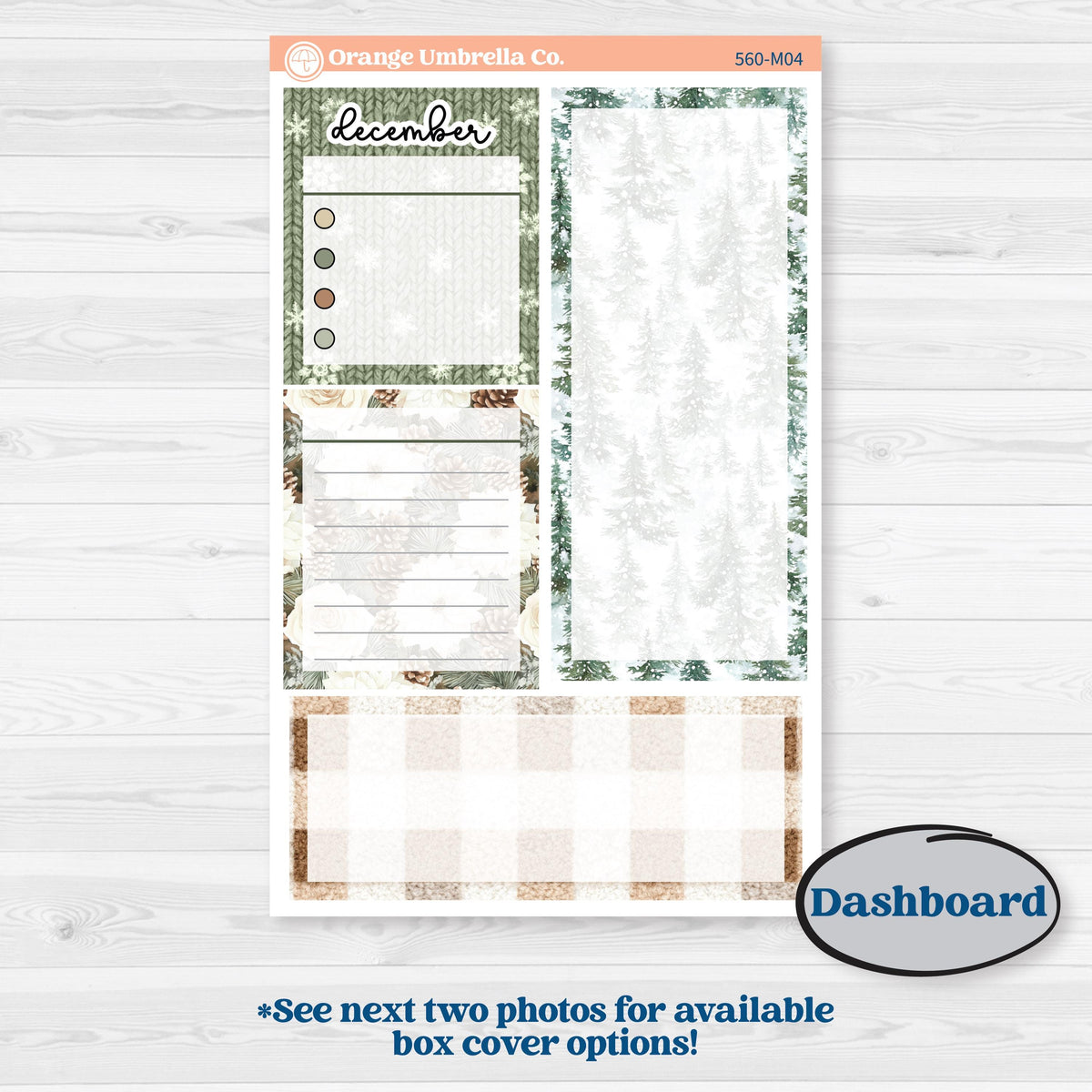 Cozy Winter Planner Kit | A5 Erin Condren Monthly & Productivity Dashboard Sticker Kit | Snowdrift | KIT-560-M