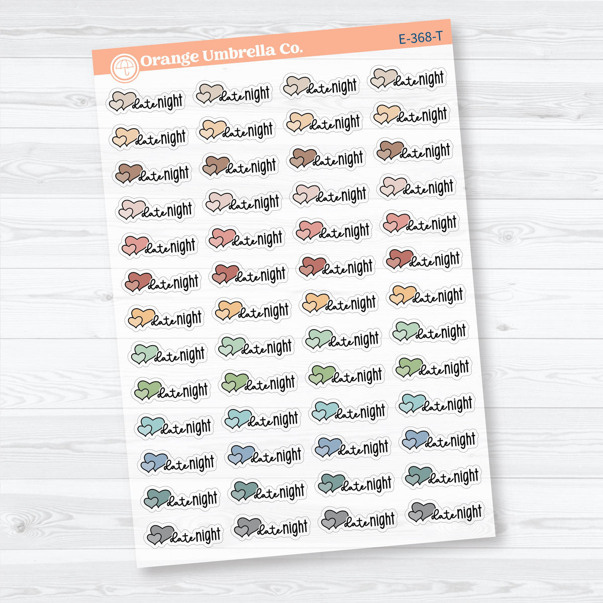 Date Night Scripts | Clear Matte Event Planner Stickers | E-368-CM