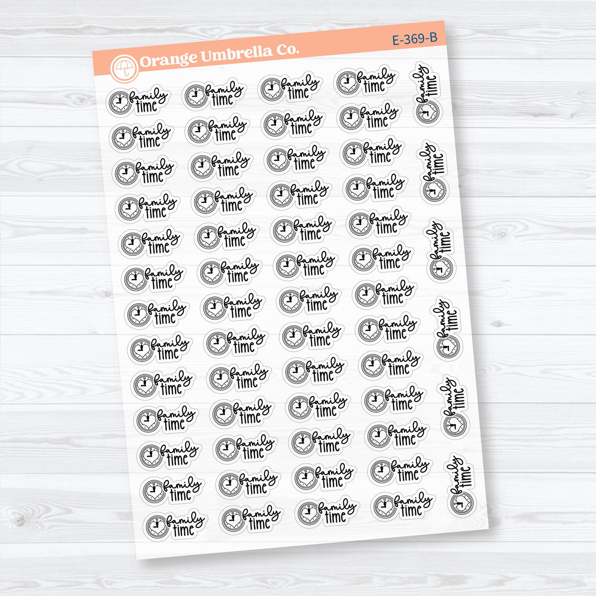 Family Night Scripts | Clear Matte Event Planner Stickers | E-369-CM