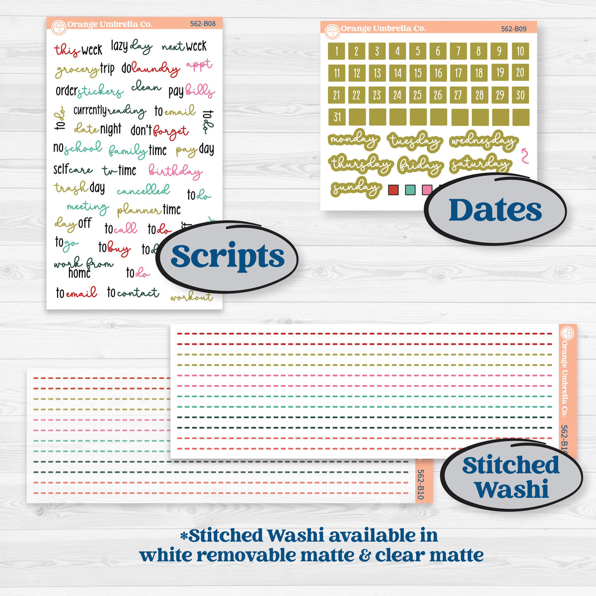 Retro Christmas Planner Kit | Weekly Add-On Planner Kit Stickers | All Is Bright | KIT-562-B