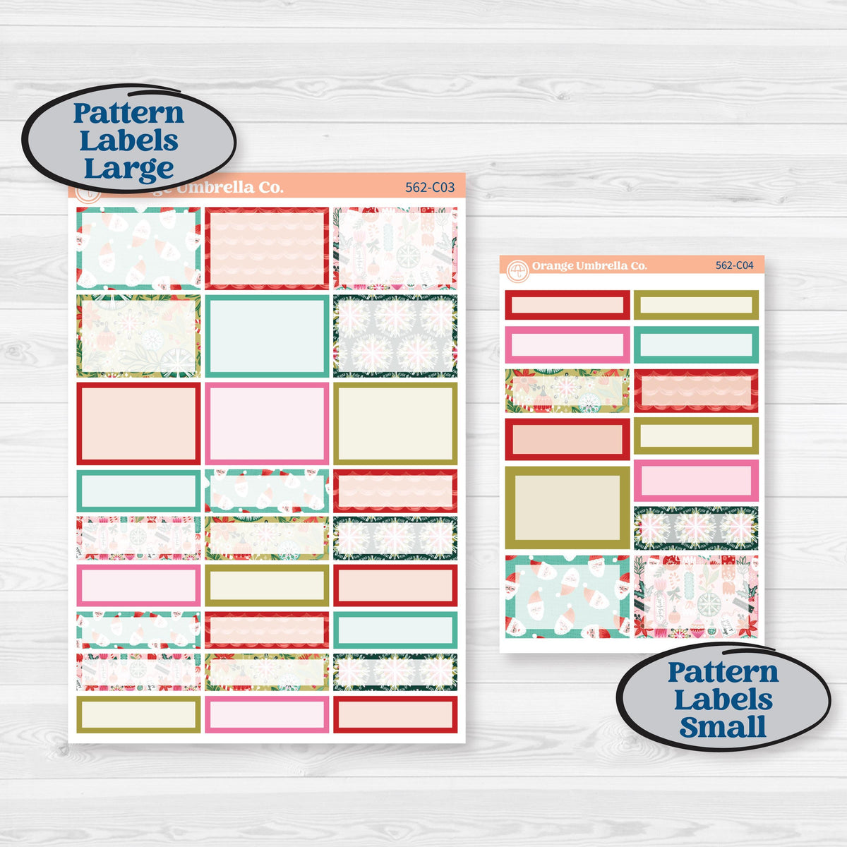 Retro Christmas Planner Kit | Weekly Add-On Labels Planner Kit Stickers | All Is Bright | KIT-562-C