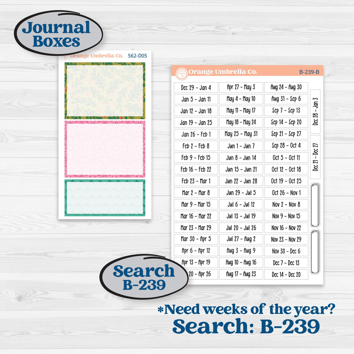 Retro Christmas Planner Kit | Journaling or Scrapbooking Kit | Creative Junk Journal Planner Stickers | All Is Bright | KIT-562-D