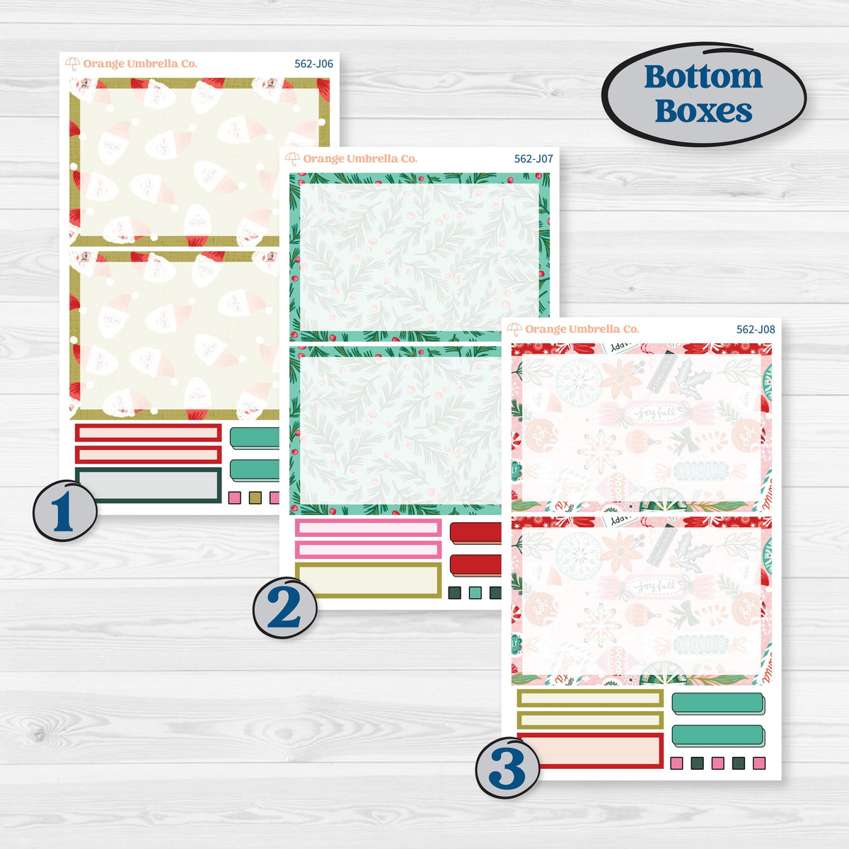 Retro Christmas Planner Kit | A5 Daily Duo Planner Kit Stickers | All Is Bright | KIT-562-J