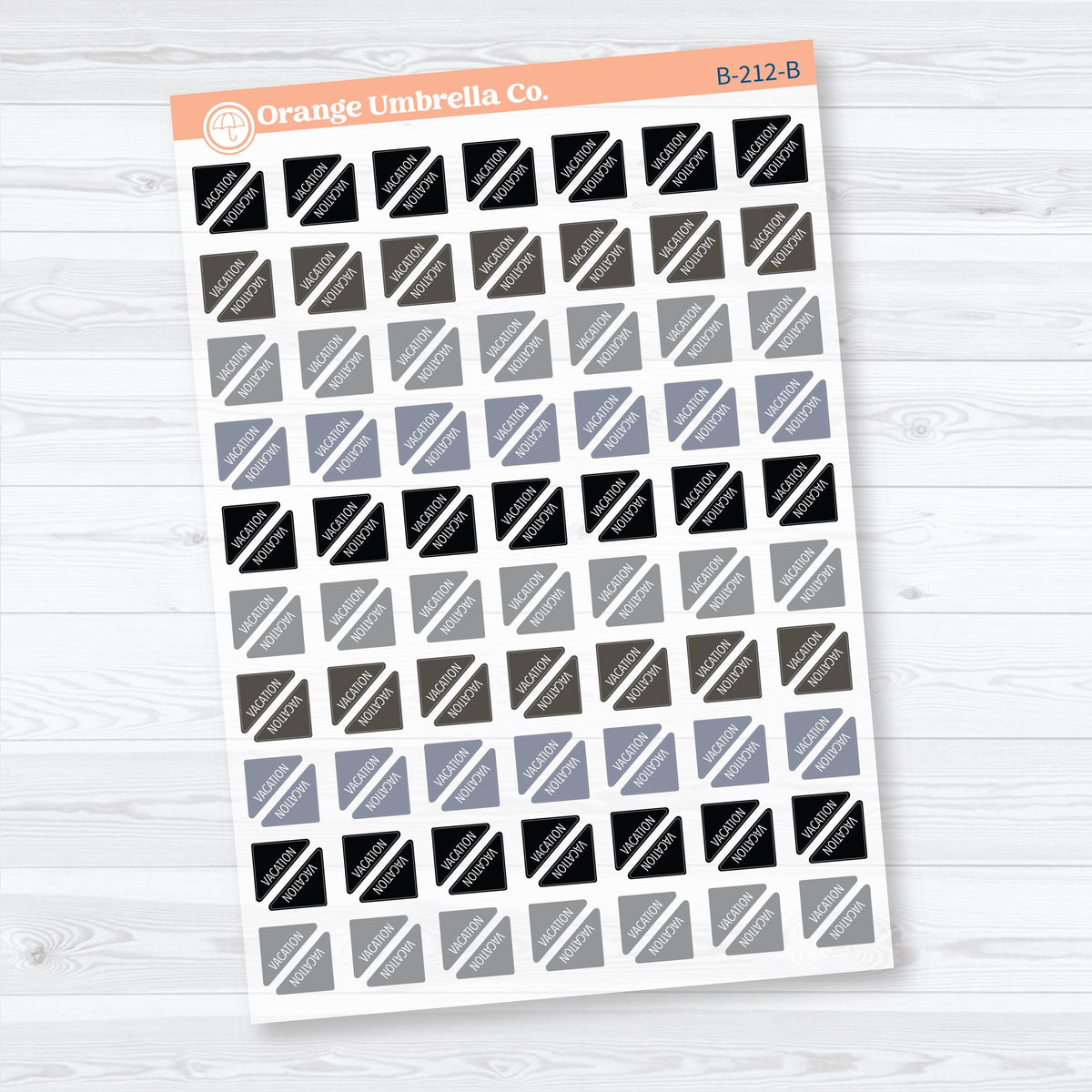 Vacation Mini Corners | Clear Matte Travel Planner Stickers | B-212-CM