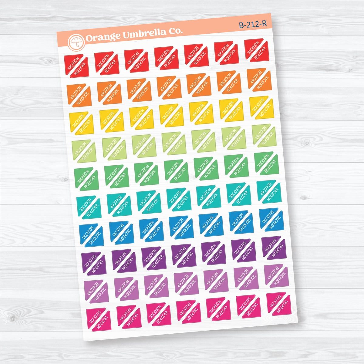 Vacation Mini Corners | Clear Matte Travel Planner Stickers | B-212-CM