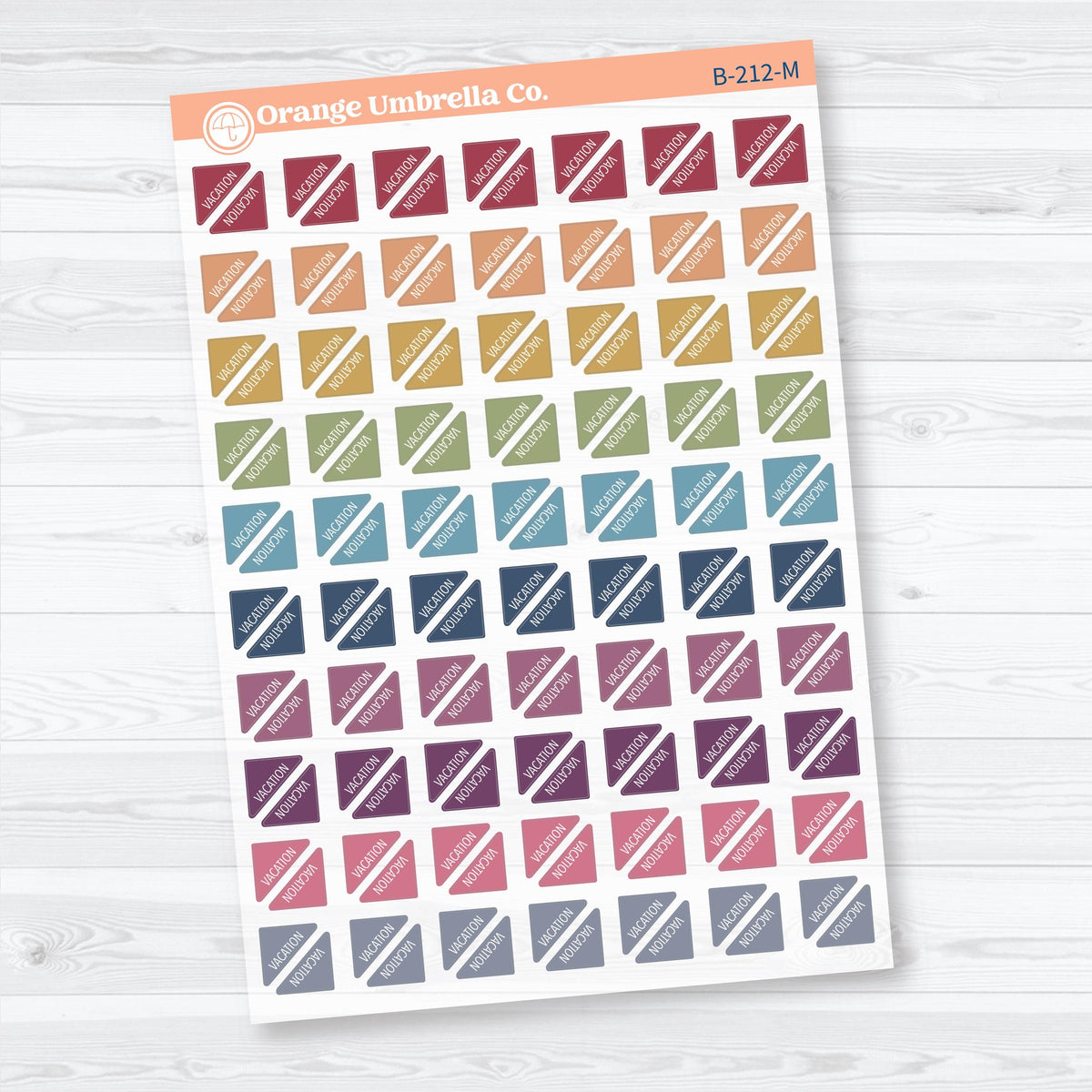 Vacation Mini Corners | Clear Matte Travel Planner Stickers | B-212-CM