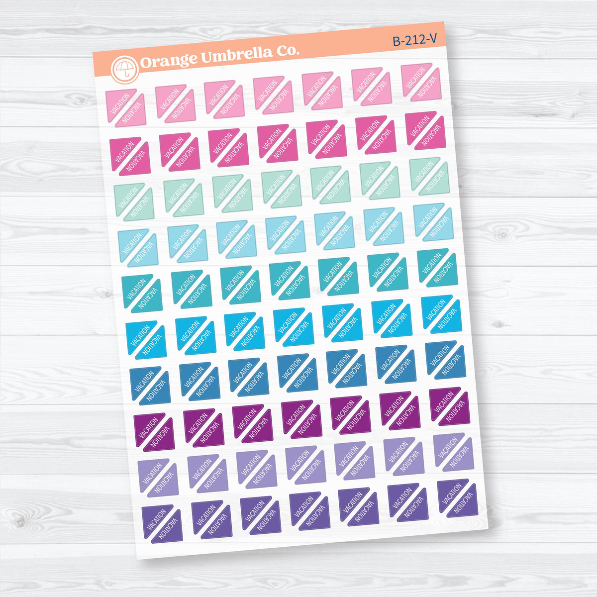 Vacation Mini Corners | Clear Matte Travel Planner Stickers | B-212-CM