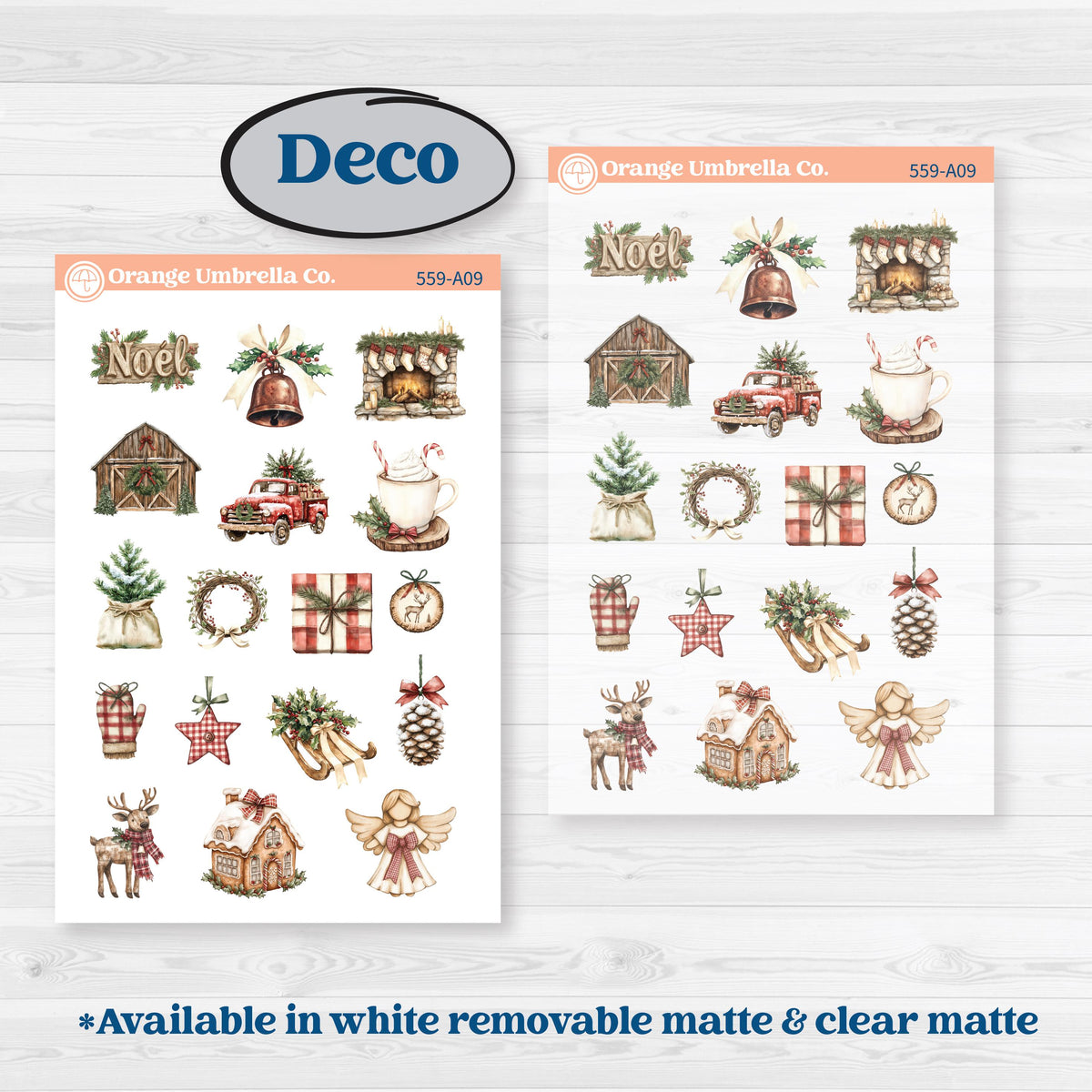 Vintage Christmas Planner Kit | Weekly Sticker Kit for Vertical Planners like Erin Condren | Christmas Village | KIT-559-A
