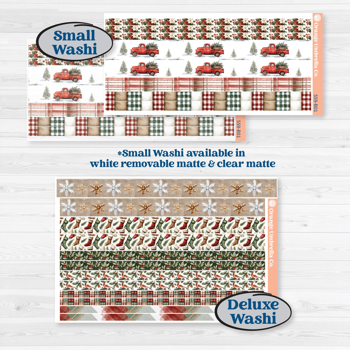 Vintage Christmas Planner Kit | Weekly Add-On Planner Kit Stickers | Christmas Village | KIT-559-B